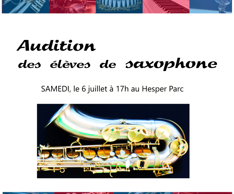 Audition classe de saxophone