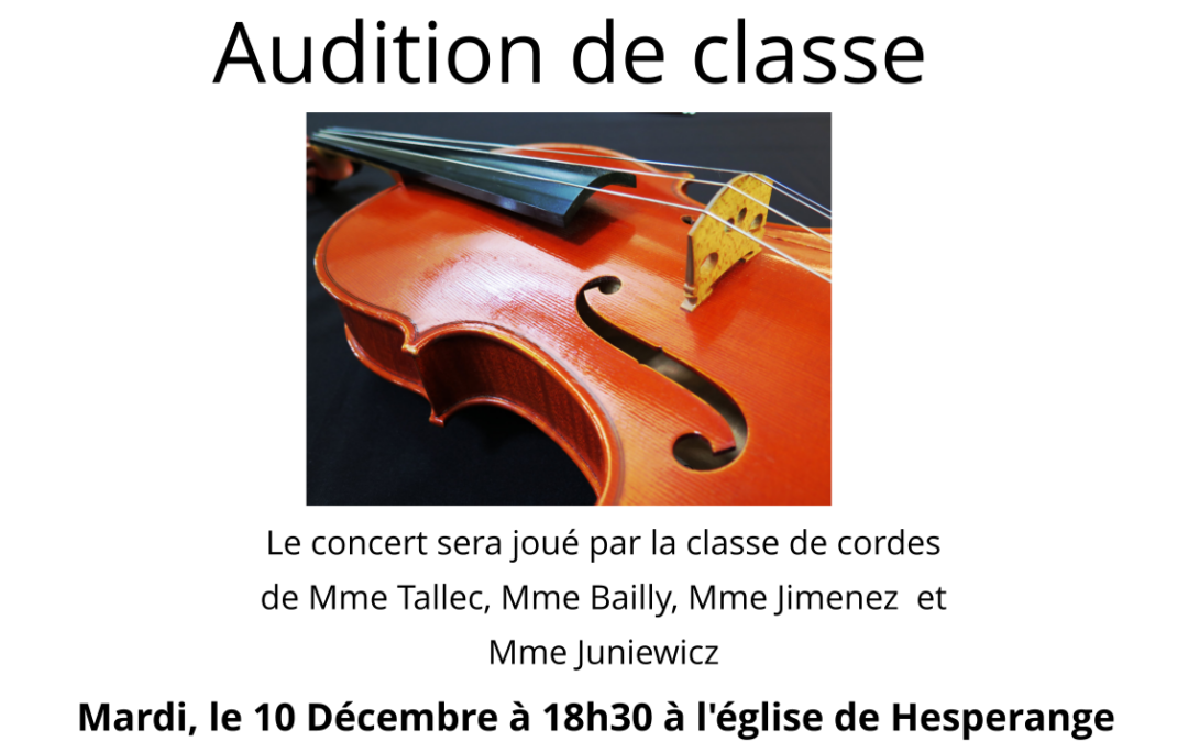 Audition de classe