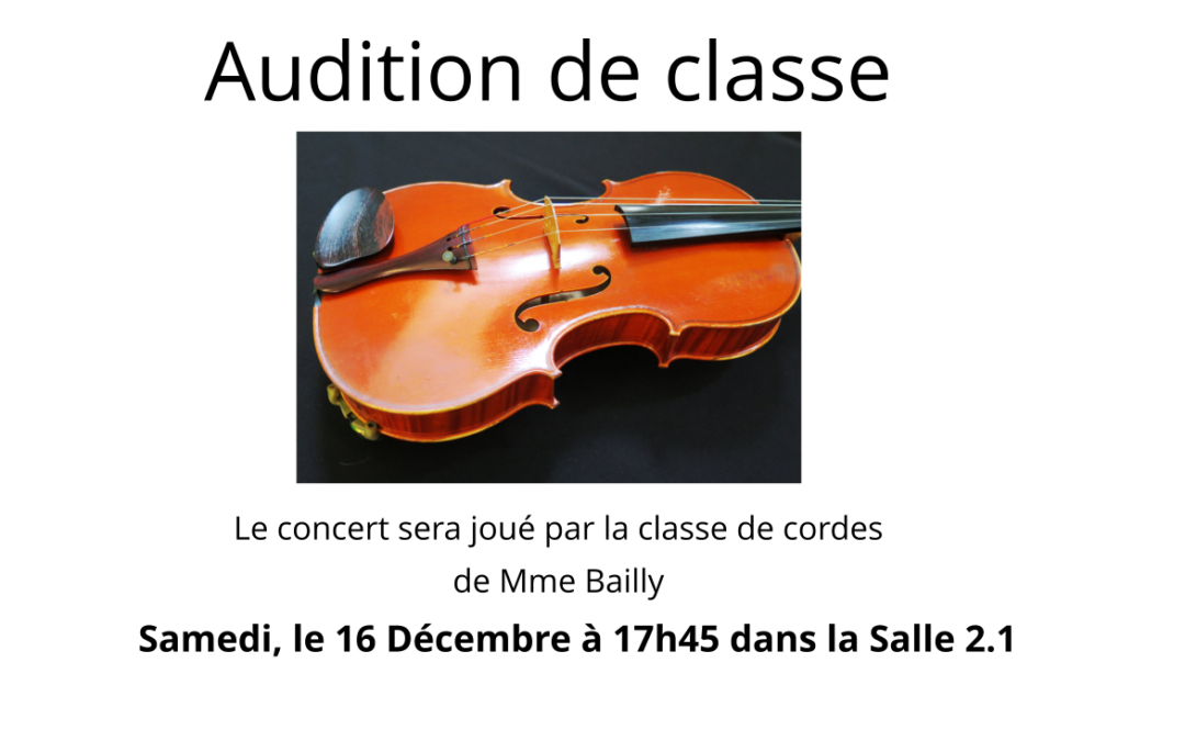 Audition de classe